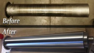 Repairing and coating of printing machine cylinders