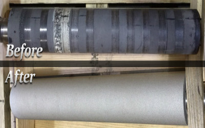 Repairing & coating of printing machine cylinders